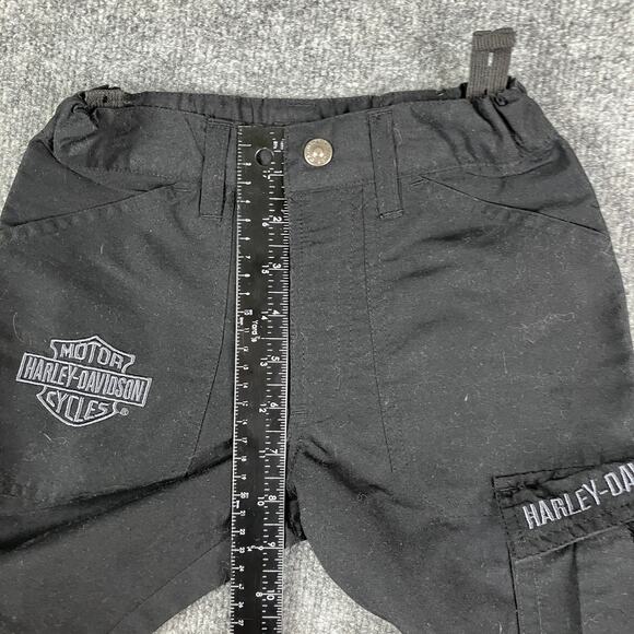 Harley-Davidson Pants Kids Size 6 Black Cargo Utility Logo Outdoor Motorcycle - Picture 4 of 9